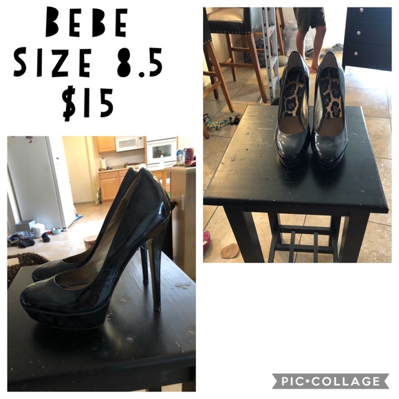 BeBe Black Heels - Picture 1 of 1